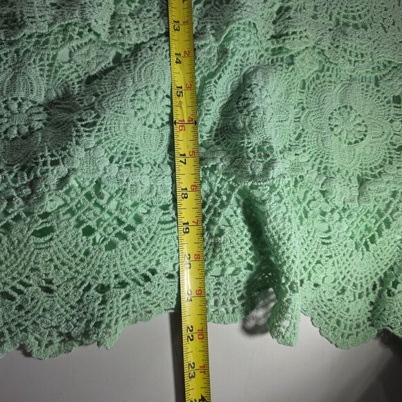 Dressbarn Green Crochet Tank Top 1X Womens cottagecore summer spring - Picture 8 of 8